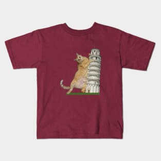 Pisa Cat Kids T-Shirt